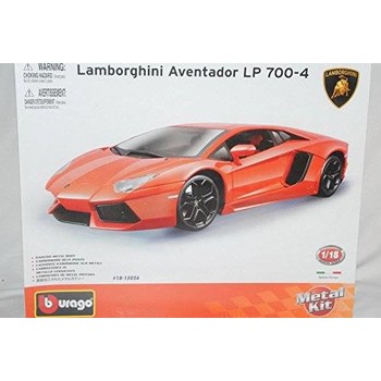 Bburago Lamborghini Aventador LP 700-4 - portocaliu - Kit de asamblare - 1:18