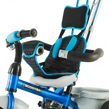DHS Baby Tricicleta Scooter Plus multifunctionala albastru