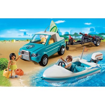 Playmobil Barca de Viteza cu Surfer