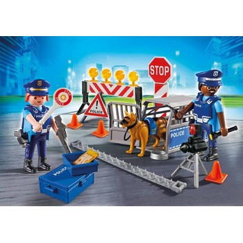Playmobil Blocaj Rutier al Politiei