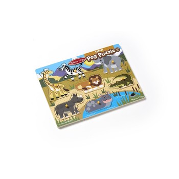 Melissa & Doug Puzzle din lemn Animalele safari