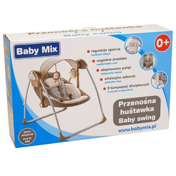Baby Mix Balansoar Portabil Copii BY012S Gri