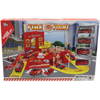 Unikatoy Centru de pompieri cu 4 vehicule
