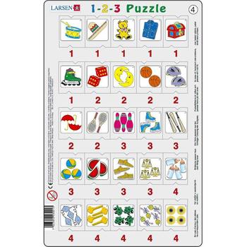 Larsen Set 12 Puzzle-uri 1-2-3, 25 Piese