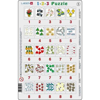 Larsen Set 12 Puzzle-uri 1-2-3, 25 Piese