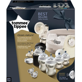Tommee Tippee Set sterilizator pentru microunde si pompa de san manuala
