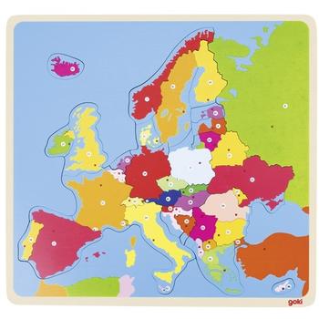 Goki Puzzle din lemn Harta Europei