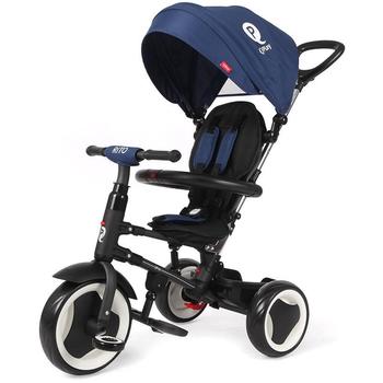 QPlay Tricicleta pliabila pentru copii Rito Albastru inchis
