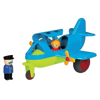Avion culori vesele cu 2 figurine - Jumbo
