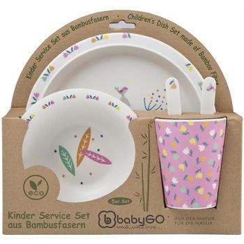 BabyGO Set alimentatie Bamboo Rabbit, 5 piese