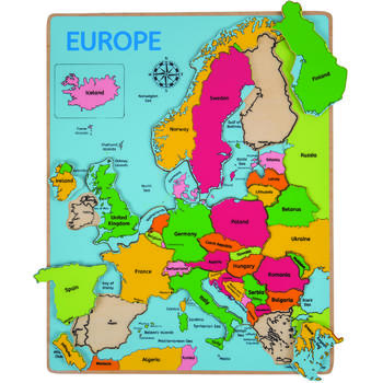 BigJigs Toys Puzzle incastru harta Europei