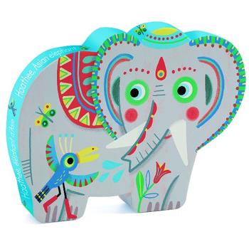 Djeco Puzzle Elefantul asiatic