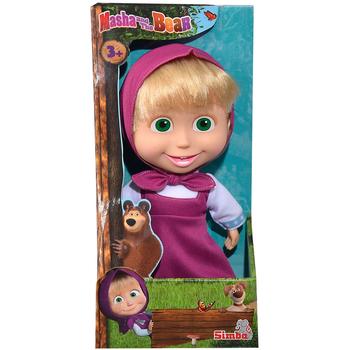 Papusa cu corp moale Simba Masha and the Bear 23 cm Masha Soft Doll