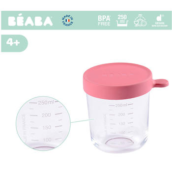 Beaba Recipient ermetic sticla 250ml roz