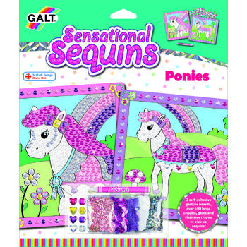 GALT Sensational Sequins: Set 2 tablouri cu ponei - New edition