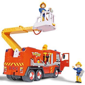 Simba Masina de pompieri Fireman Sam Mega Deluxe Jupiter cu 2 figurine si accesorii