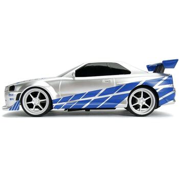 Jada Toys Masina Fast and Furious Nissan Skyline GTR 1:24 cu telecomanda