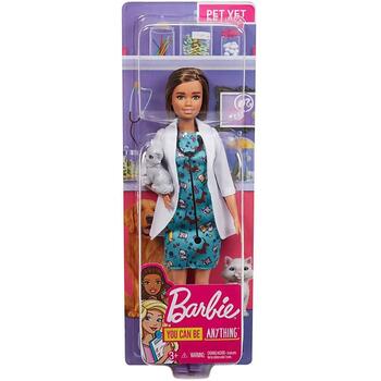 Barbie Papusa by Mattel Careers, medic veterinar cu figurina pisica