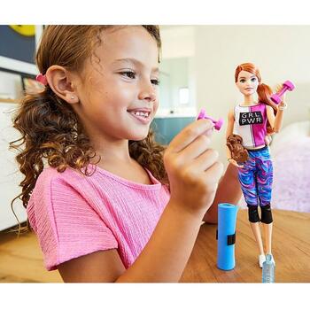 Barbie Set by Mattel Wellness and Fitness, papusa cu figurina si accesorii GJG57