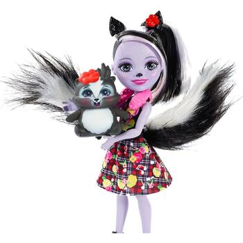 Enchantimals Papusa by Mattel, Sage Skunk cu figurina