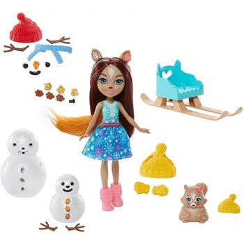 Enchantimals Set by Mattel papusa Sharlotte Squirrel, figurina Peanut si accesorii