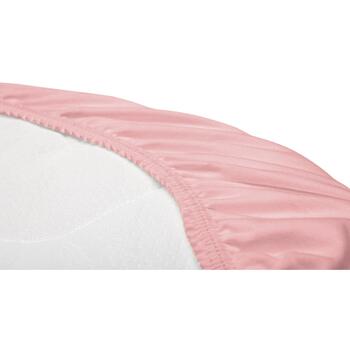 Sensillo Husa de bumbac cu elastic pentru salteaua de landou Roz - Roz