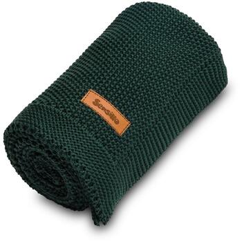 Paturica de bumbac tricotata Sensillo 100x80 cm Verde Inchis - Verde