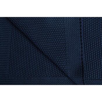 Paturica de bumbac tricotata Sensillo 100x80 cm Albastru Inchis - Albastru