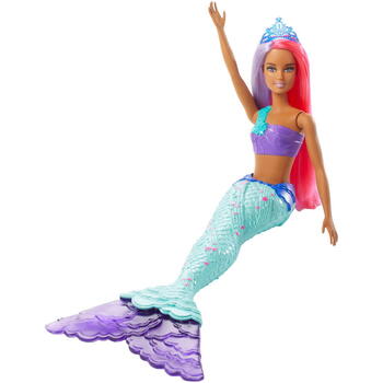 Mattel Barbie Papusa Sirena Cu Parul In Doua Culori