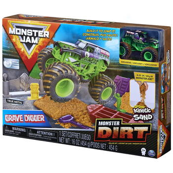Spin Master Monster Jam Set Camioneta Cu Nisip Si Accesorii Grave Digger