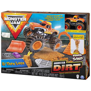 Spin Master Monster Jam Set Camioneta Cu Nisip Si Accesorii El Toro Loco