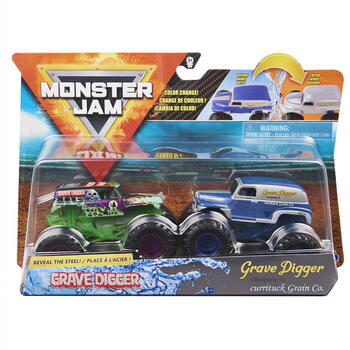 Spin Master Monster Jam Set 2 Masinute Grave Digger Si Grave Digger Chesapeake Color Change
