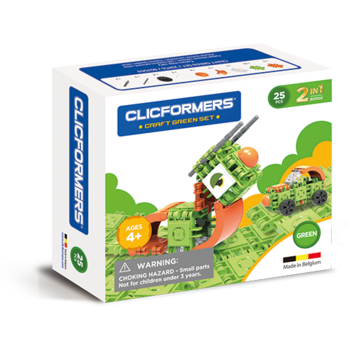 Clicstoys Set de construit Clicformers- Craft verde, 25 de piese