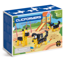 Set de construit Clicformers- Catei prietenosi, 74 piese