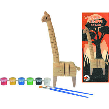 Egmont Toys Set de pictat Egmont, girafa din lemn