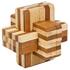 Fridolin Joc logic IQ din lemn bambus Block cross