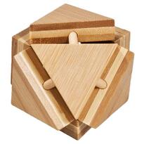 Joc logic IQ din lemn bambus Triangleblock