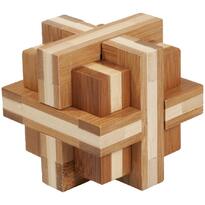 Joc logic IQ din lemn bambus Double cross