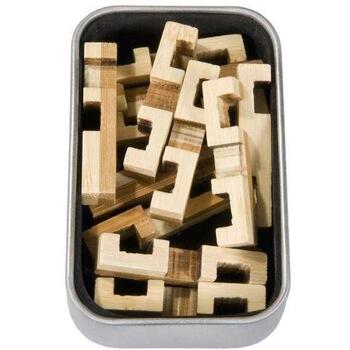Fridolin Joc logic IQ din lemn bambus in cutie metalica-10