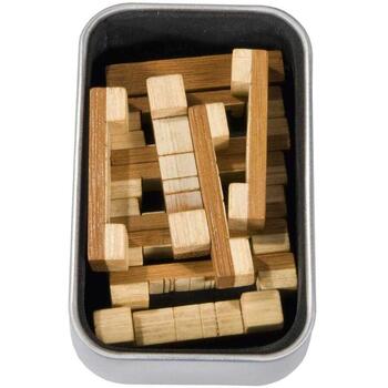Fridolin Joc logic IQ din lemn bambus in cutie metalica-8