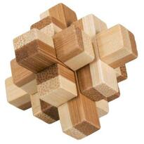 Joc logic IQ din lemn bambus in cutie metalica-9