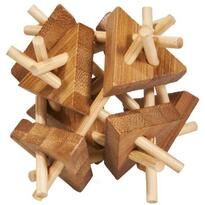 Joc logic IQ din lemn bambus Sticks&triangles