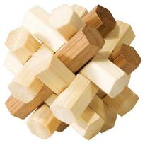 Joc logic IQ din lemn bambus Double Knot