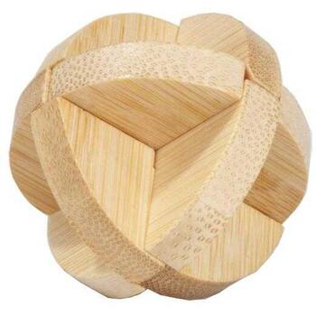 Fridolin Joc logic IQ din lemn bambus in cutie metalica-3