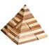 Fridolin Joc logic IQ din lemn bambus 3D Pyramid
