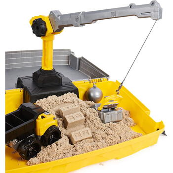 Spin Master Kinetic Sand Set Excaveaza Construieste Si Demoleaza In Cutie Cu Maner