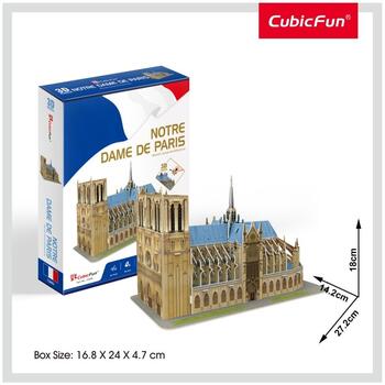 Cubicfun Puzzle 3d Notre Dame (nivel Mediu 53 Piese)