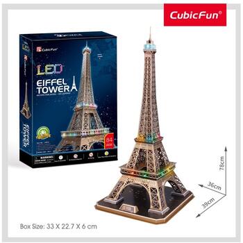 Cubicfun Puzzle 3d Led Turnul Eiffel 82 Piese