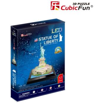 Cubicfun Puzzle 3d Led Statuia Libertatii 37 Piese