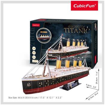 Cubicfun Puzzle 3d Led Titanic 266 Piese